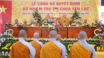 Lễ bổ nhiệm trụ trì chùa Yên Lạc – Hà Tĩnh